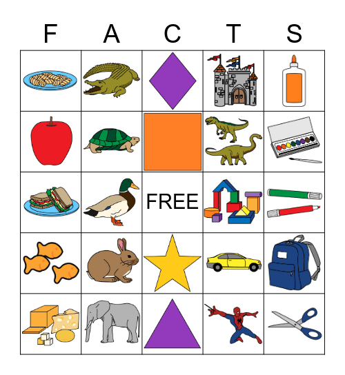 FACTS Game Bingo Card