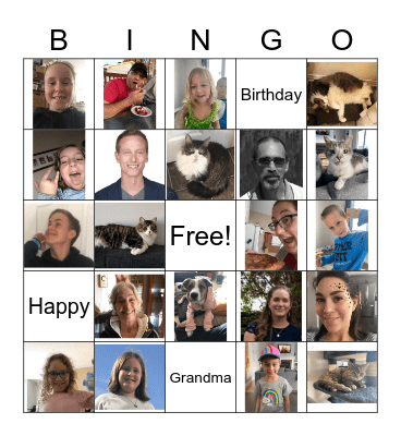 Birthday Bingo Card