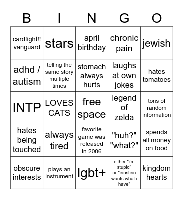 2021 bingo :-) Bingo Card