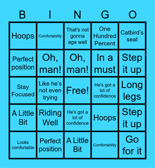 THE GOATIEST RACE Bingo Card