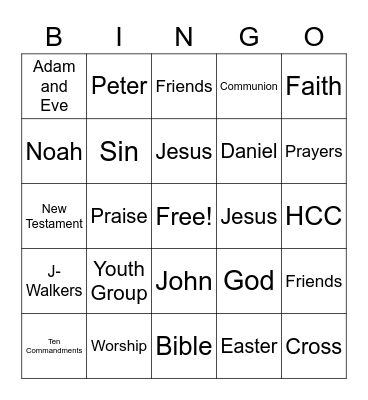J-Walkers Bingo Card