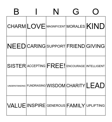Sophisticated Women of Outreach Bingo Card