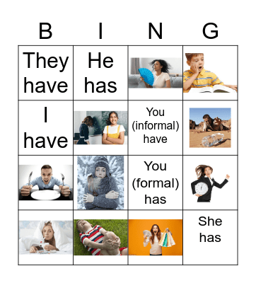 STATES OF BEING Bingo Card