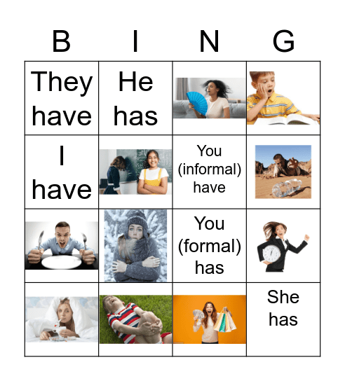 STATES OF BEING Bingo Card