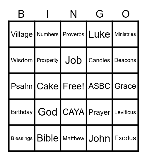 DG 04 Birthday Bingo Card