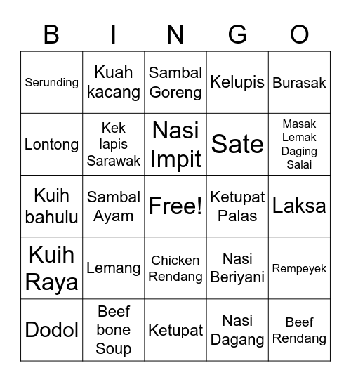 Everything About Raya Bingo Card