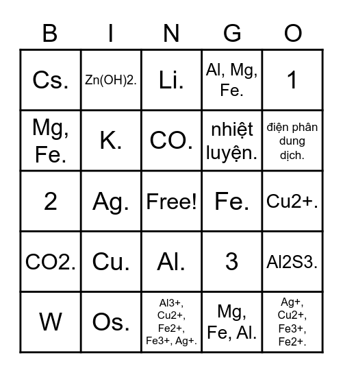 Bingo - HĐNGLL Bingo Card