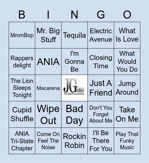 ANIA  NOT A  One-Hit Wonders Bingo Card