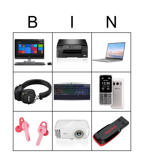 Electronic Devices Bingo Card