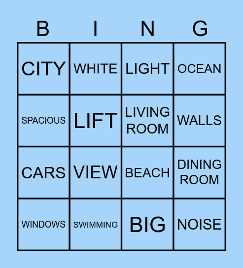 MY DREAM HOUSE Bingo Card