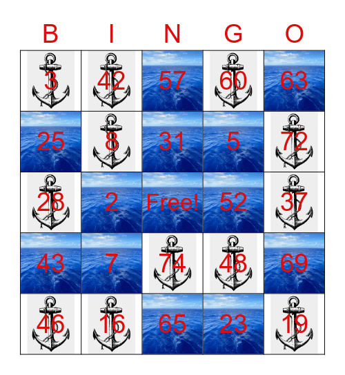 Anchor Odyssey Bingo Card