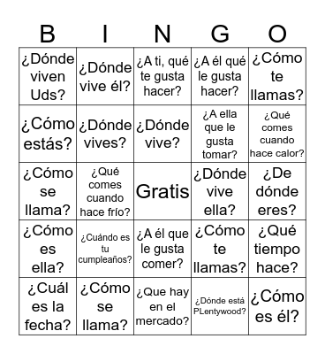 México y la familia Bingo Card