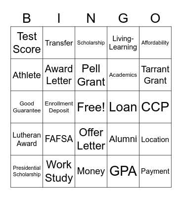 FA Calling Bingo Card
