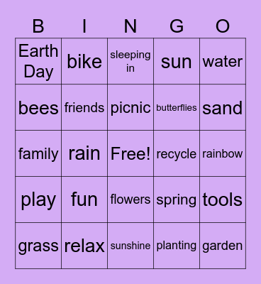 FLORES ELEM. SPRING BINGO Card