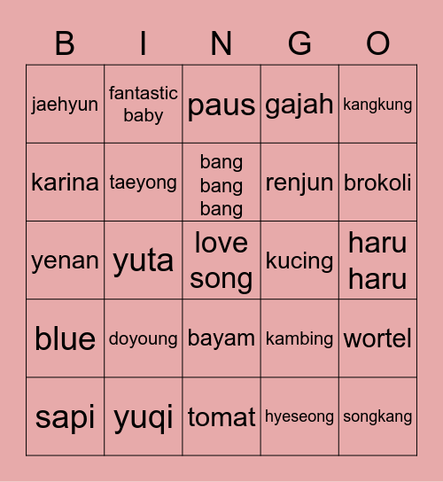 EREN Bingo Card