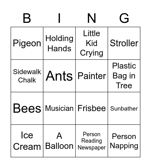 Testaaa Bingo Card