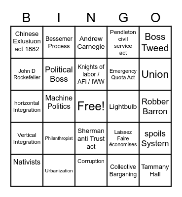MS HOLMES GILDED BINGO Card