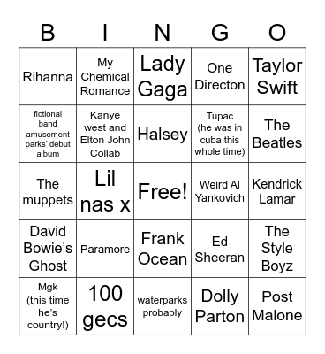 Who else is dropping music on May 21st? Bingo Card