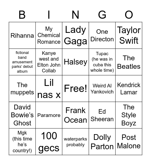 Who else is dropping music on May 21st? Bingo Card