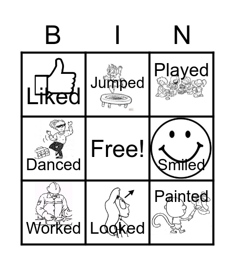 Past simple Bingo Card