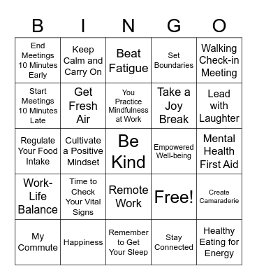 Administrative Professionals Week Bingo Card