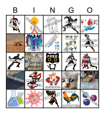 Avengers of the Laboratory Bingo Card