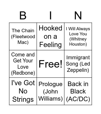 Challenge Harry Potter/Marvel BINGO Card