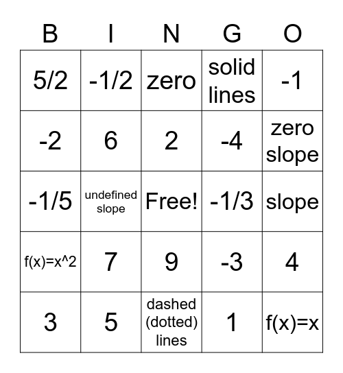 Solve quad+ Bingo Card