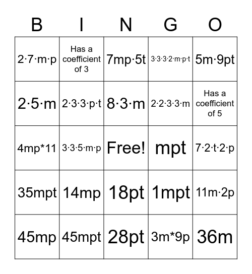 Module 4 Lesson 10 Multiplicatin Expressions Bingo Card