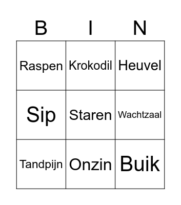 Hugo - Mond open Bingo Card