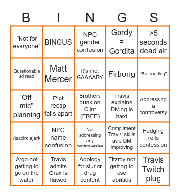 TTAZZ Graduation Bingus Bingo Card
