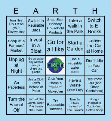 Earth Day Bingo 2020 Bingo Card