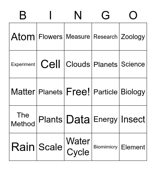 STEM Bingo Card