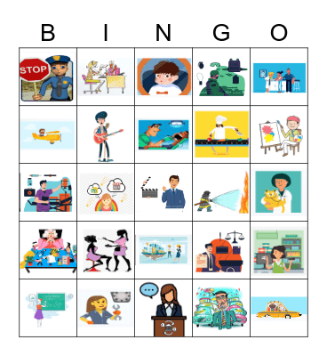 Spanish Professions Bingo Card