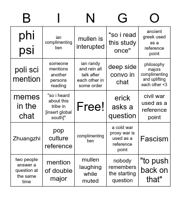 Phil 400 Bingo Card