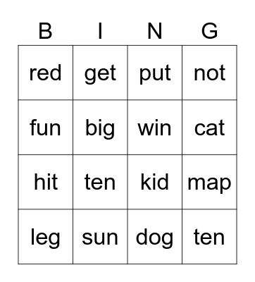 Bingo Card