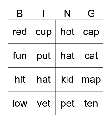 Bingo Card