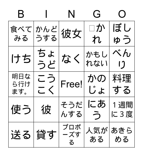 Ch. 14-1 and ch. 13 Bingo Card