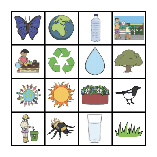 Earth Day Bingo Card