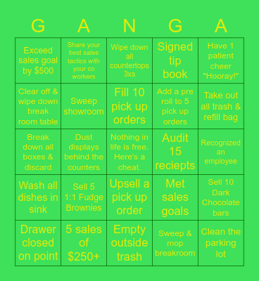 9 Mile 4/20 Bingo Games Bingo Card