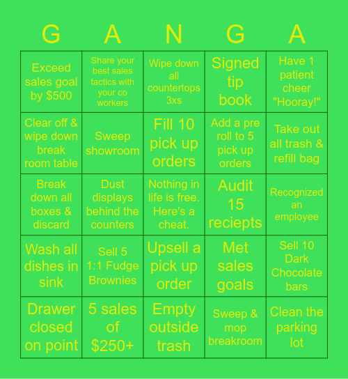 9 Mile 4/20 Bingo Games Bingo Card