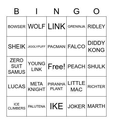 SMASH ELITE BINGO Card