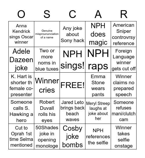 FOR THE GOLD ! Bingo Card