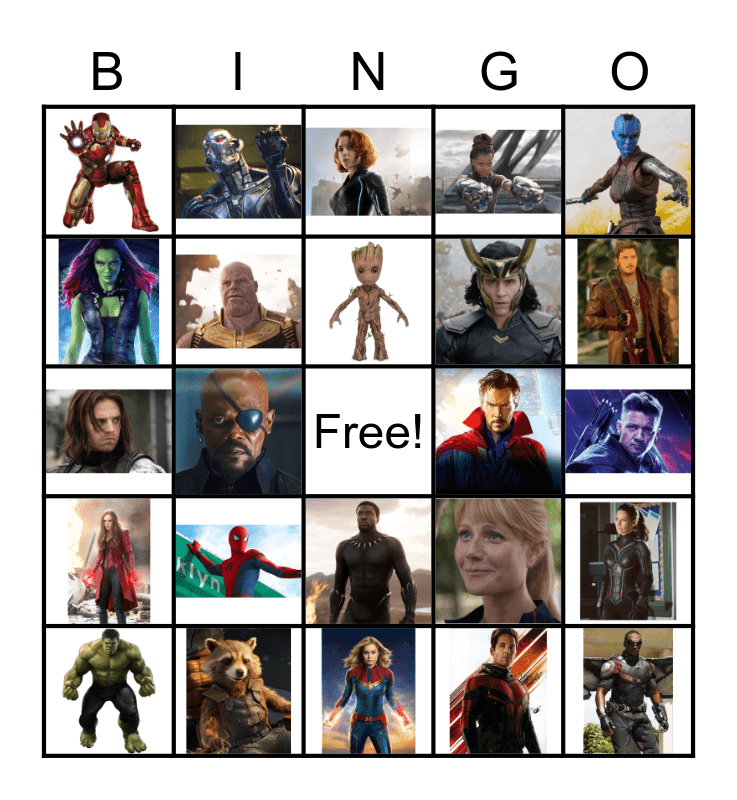LAB WEEK 2021 : AVENGERS BINGO Card