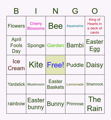 SPRING LUNCHEON Bingo Card