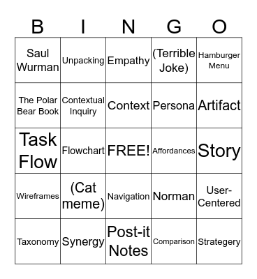 WIAD Bingo Card Bingo Card