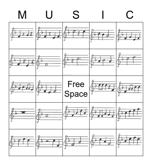 Solfege Bingo Card