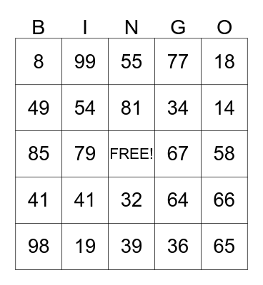 Hop Into Spring Bingo Card