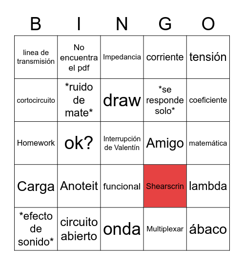 Bingo de Propa Bingo Card