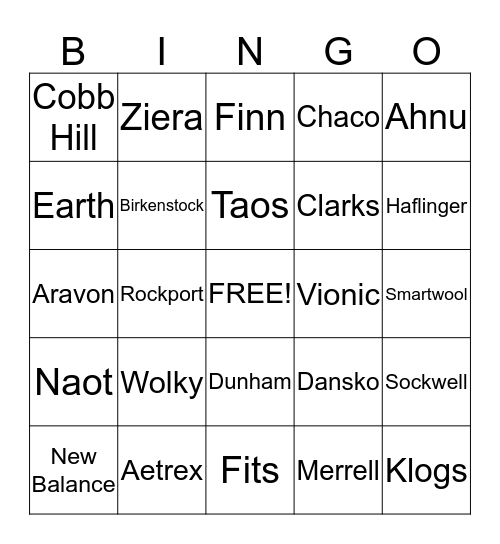 BRAND BINGO  Bingo Card